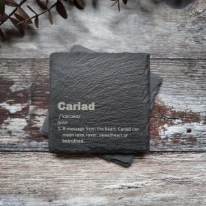 Cariad Slate Coaster