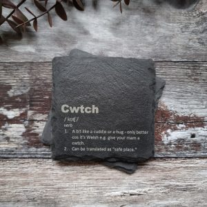 Cwtch Slate Coaster
