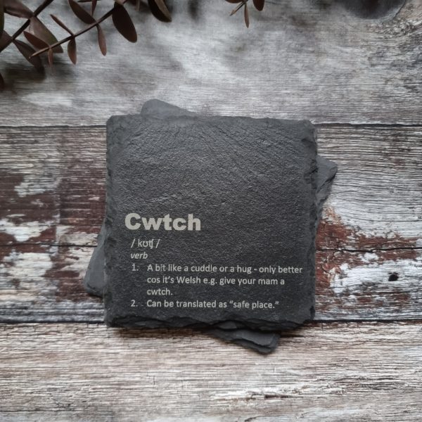 Cwtch Slate Coaster
