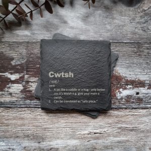 Cwtsh Slate Coaster