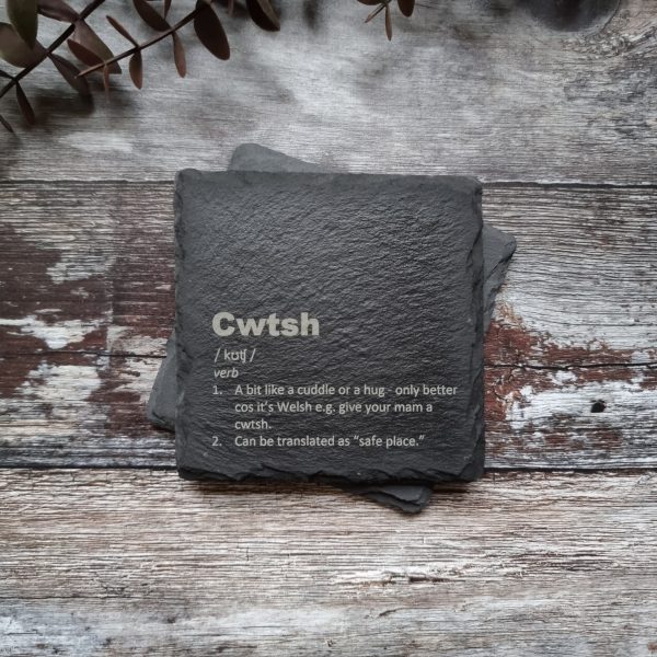 Cwtsh Slate Coaster