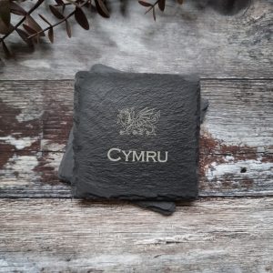 Cymru Slate Coaster