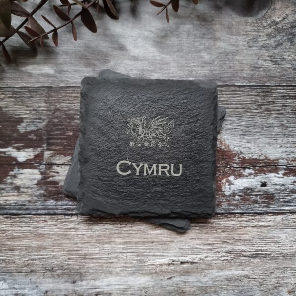 Cymru Slate Coaster