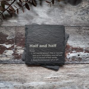 Half and Half Slate Coaster