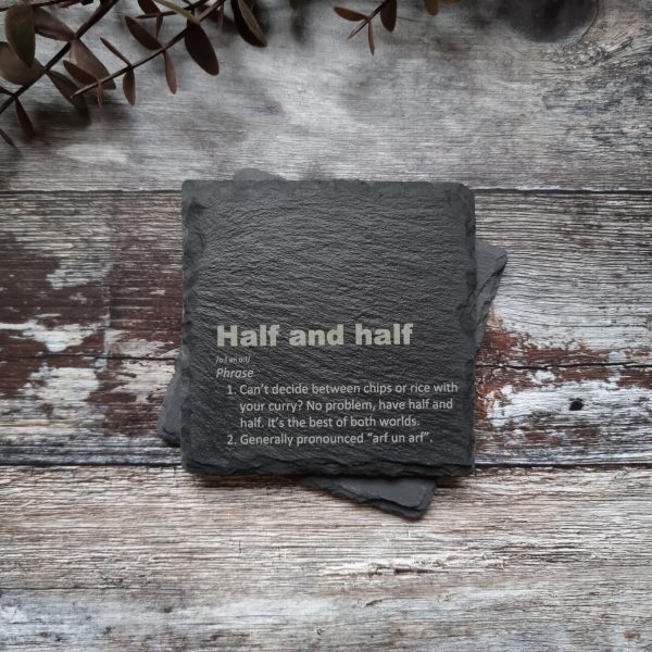 Half and Half Slate Coaster