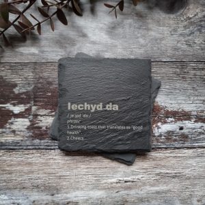 Iechyd Da Slate Coaster