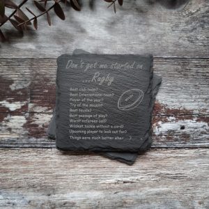 Rugby Slate Coaster