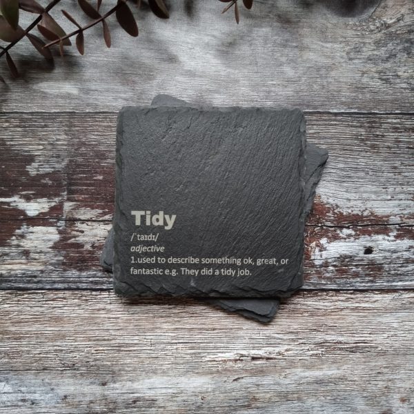 Tidy Slate Coaster