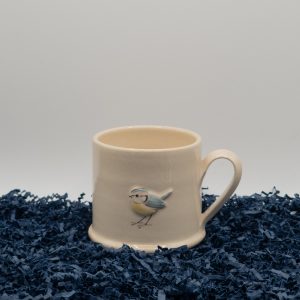 Blue Tit Espresso Mug - Cream