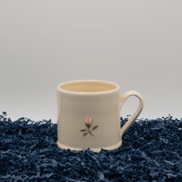 Rosebud Espresso Mug - Cream