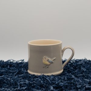 Blue Tit Espresso Mug - Grey