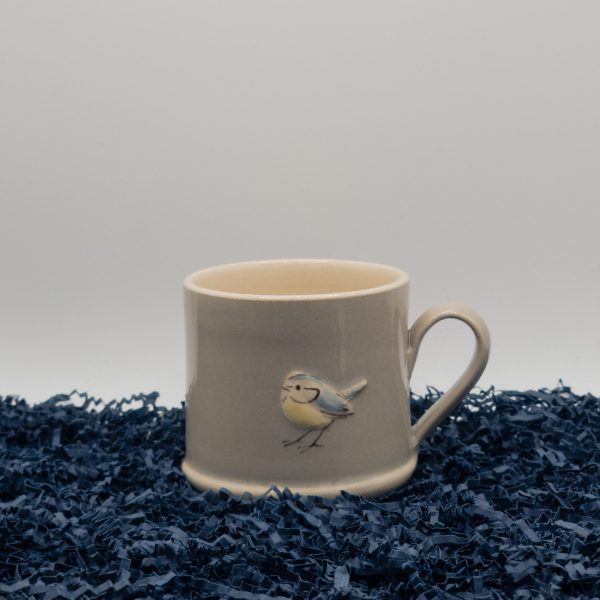 Blue Tit Espresso Mug - Grey