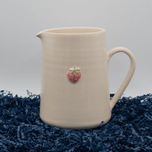 Strawberry Medium Jug - Cream (Jane Hogben Pottery)