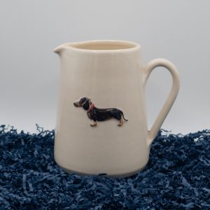Dachshund Medium Jug - Cream (Jane Hogben Pottery)