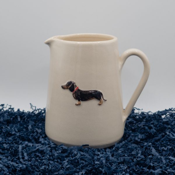 Dachshund Medium Jug - Cream (Jane Hogben Pottery)
