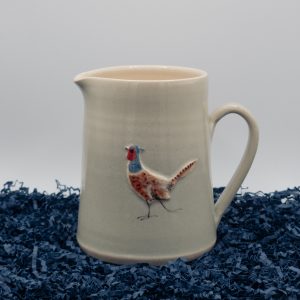 Pheasant Medium Jug - Eau de nil (Jane Hogben Pottery)
