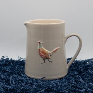 Pheasant Medium Jug - Grey (Jane Hogben Pottery)