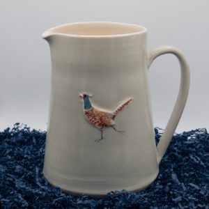 Pheasant Large Jug - Eau de nil (Jane Hogben Pottery)