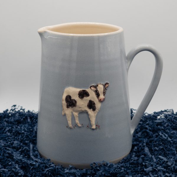 Cow Large Jug - Denim Blue (Jane Hogben Pottery)
