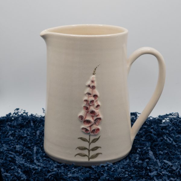 Foxglove Large Jug - Cream (Jane Hogben Pottery)