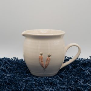 Carrots Bellied Jug - Cream (Jane Hogben Pottery)