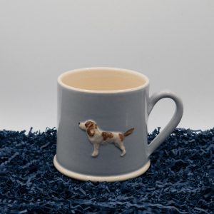 Basset Hound Mug - Denim Blue (Jane Hogben Pottery)