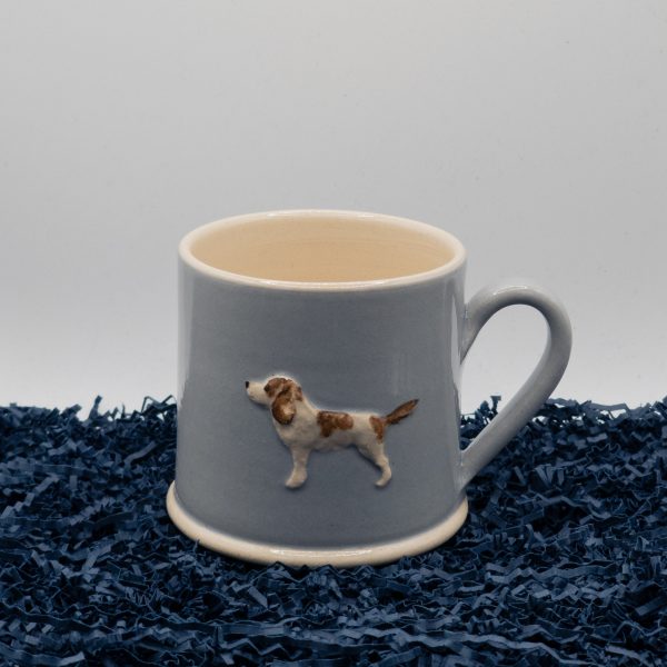 Basset Hound Mug - Denim Blue (Jane Hogben Pottery)
