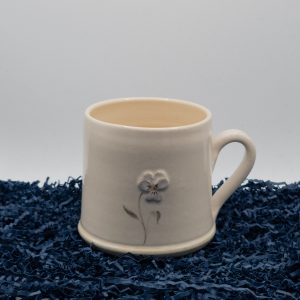 Pansy Mug - Cream (Jane Hogben Pottery)