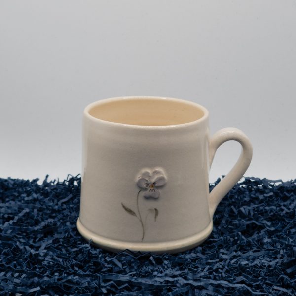 Pansy Mug - Cream (Jane Hogben Pottery)
