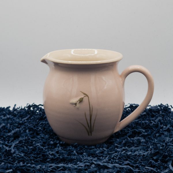 Snowdrop Bellied Jug - Pink (Jane Hogben Pottery)