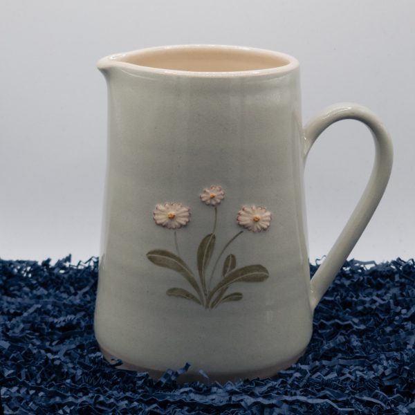 Daisies Large Jug - Eau de nil (Jane Hogben Pottery)