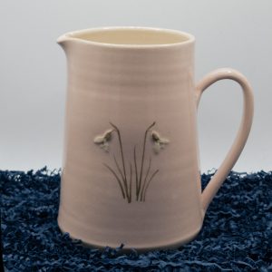 Snowdrops Large Jug - Pink (Jane Hogben Pottery)
