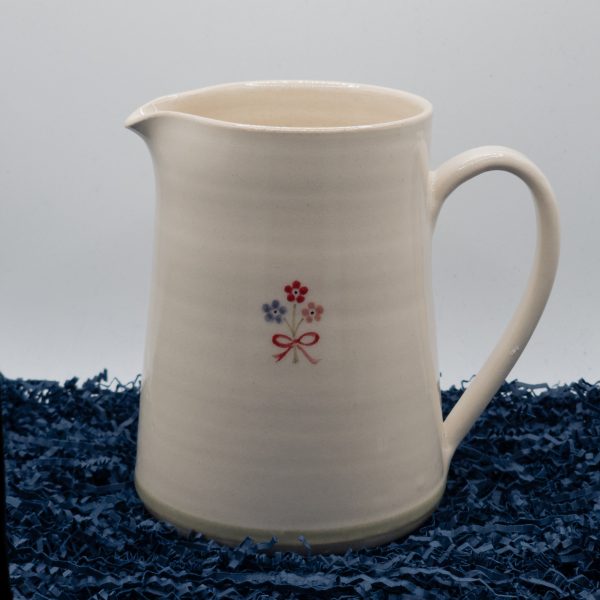 Bouquet Large Jug - Cream (Jane Hogben Pottery)