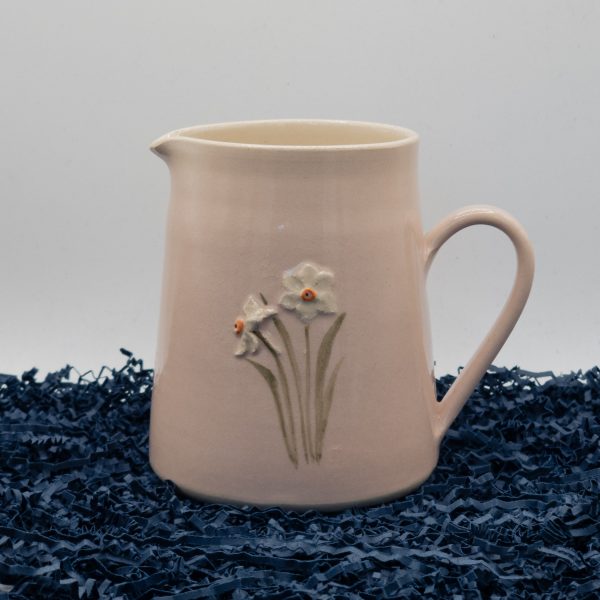 Daffodils Medium Jug - Pink (Jane Hogben Pottery)