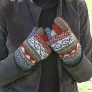 Finisterre Classic Fairisle Gloves - Grey