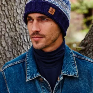 Mens Finisterre Bobble Beanie - Navy