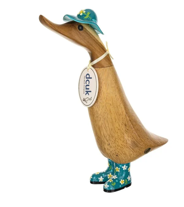 DCUK Floral Hat & Boots Duckling - Turquoise - Image 2