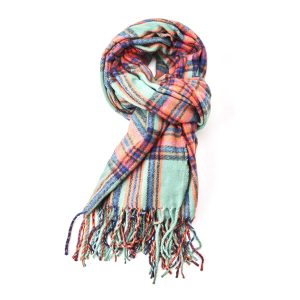 Miss Sparrow Green Tartan Scarf