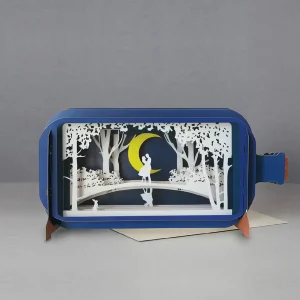 Pop Up Card - Couple In Front Of The Moon