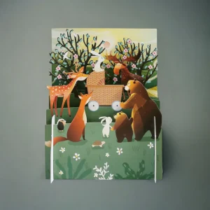 Pop Up Card - Baby In Forest