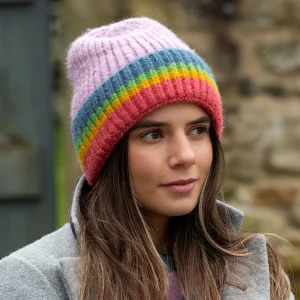 Pom Multi Stripe Beanie