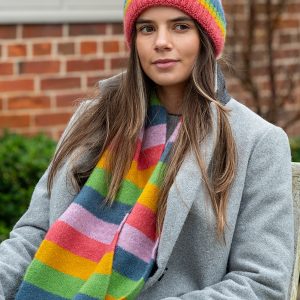 Pom Multi Stripe Scarf