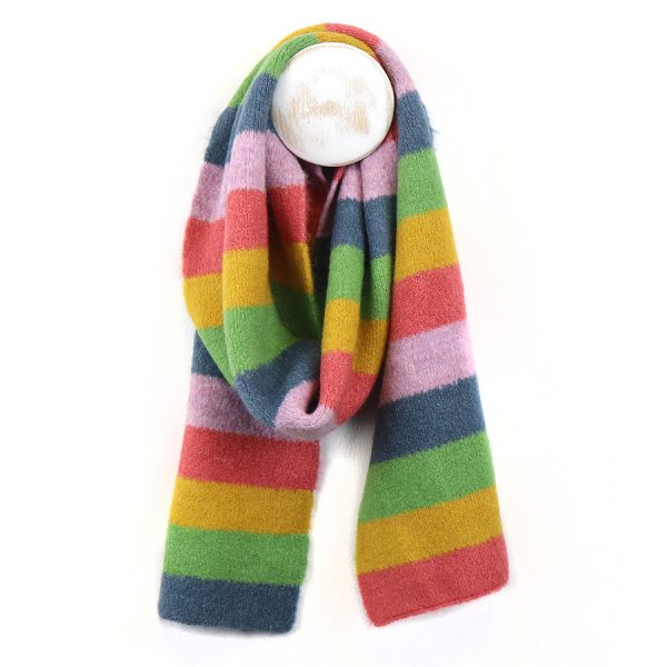 Pom Multi Stripe Scarf - Image 2