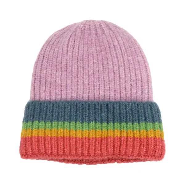 Pom Multi Stripe Beanie - Image 2
