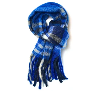 Miss Sparrow Royal Blue Tartan Scarf