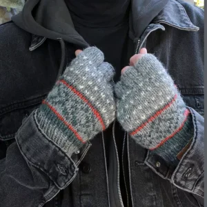 Mens Tromso Fingerless Gloves - Graphite