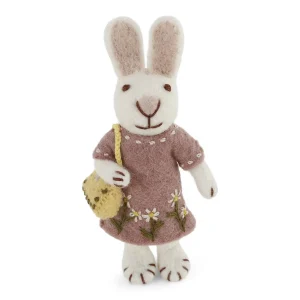 White Bunny Decoration - Flower Dress