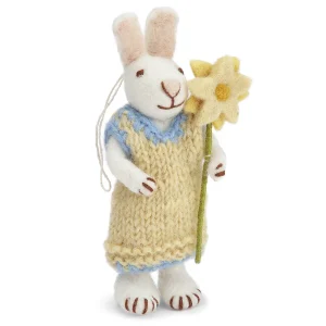 White Bunny Decoration - Daffodil