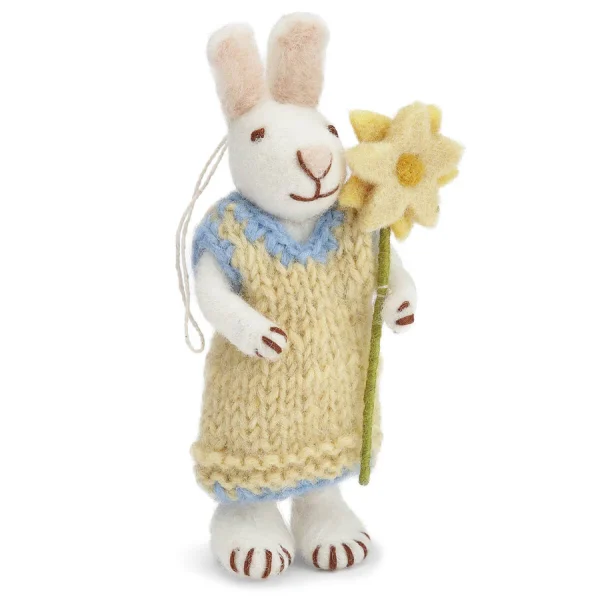 White Bunny Decoration - Daffodil
