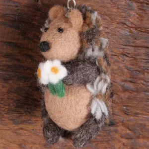 Felt Hedgehog Keyring